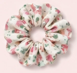 Petal Pink floral scrunchie